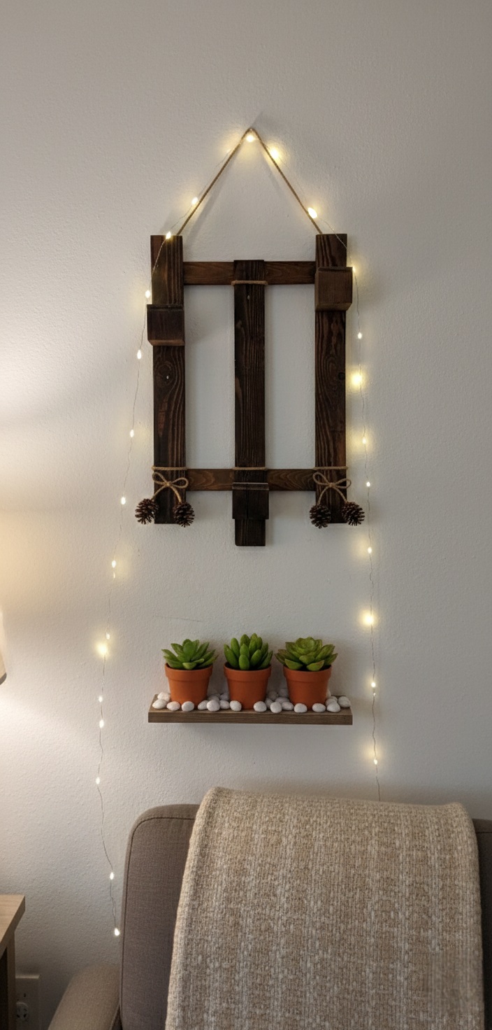 Rustika Ev Dekor Rafı