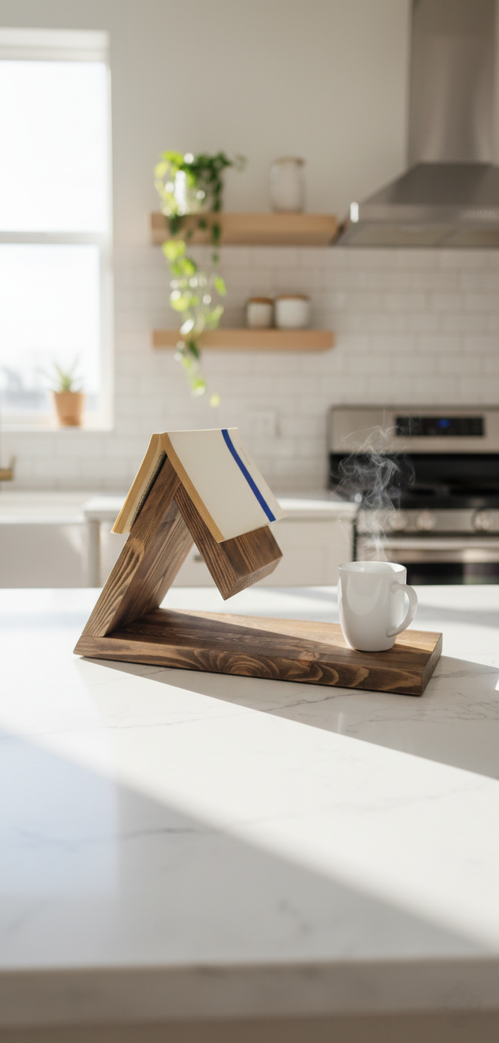 Ahşap Kitap Standı, Oku&Keyif - Koyu Ceviz